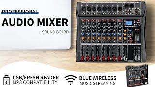 Depusheng DX8 Professional Mixer Sound Board Console 8 Channel Desk System Interface Digital USB