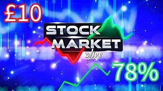 £10 vs Stock Market Live Casino Game! Evolution Gaming!