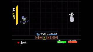 Jevil throws devilsknife spell test deltarune