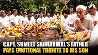 Mortal remains of Capt Sumeet Sabharwal reach his home in Mumbai after Ahmedabad plane crash tragedy