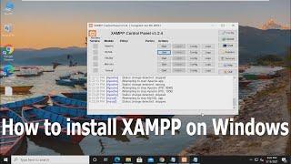 To install XAMPP Apache ,php,mysql server on windows