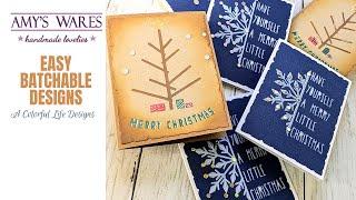 WHOO-EEE Batchable beauties! Quick & pretty designs! Easy to mass produce for your holiday cards!