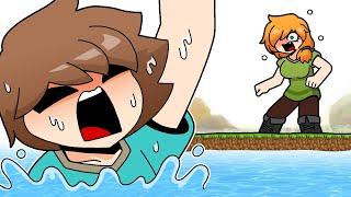 Steve Falls into the water | Minecraft anime