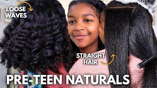 EASY Natural Hairstyle For Pre-Teens | Dry, Coarse Natural Hair