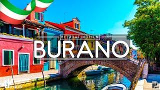 Beautiful Burano 4K • Relaxing Italian Music, Instrumental Romantic • Video 4K UltraHD