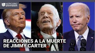 Trump y Biden reaccionan a la muerte de Jimmy Carter: tendrá un funeral de Estado