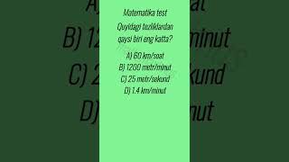 Sodda matematik test || Prezident maktabi imtihon savoli #matematika