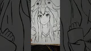 How I Draw Cute Anime Girl Wearing Cow Mascot | #Anime #Drawing | @MsOdeth @WithMsOdeth