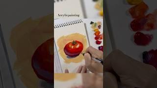 토마토 아크릴로 그리기 #art #tomato #acrylicpaintings #그리기 #painting #아크릴화  #그림 #malen