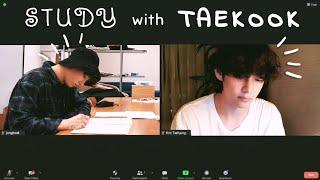 ▷study with taehyung & jungkook for 1 hour straight | white noise | soft bts lofi background music