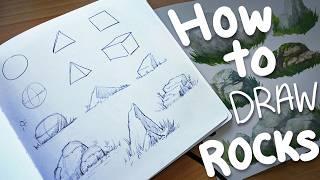 How to draw ROCKS the easy way! - A beginner tutorial