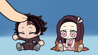 Chibi Demon Slayer vs Finger Animation / NEZUKO TANJIRO