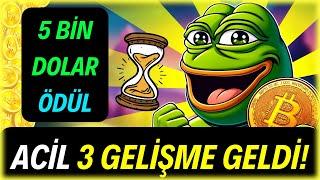 5 BİN DOLAR ÖDÜLLÜ: ACİL 3 GELİŞME! (Memeland Airdrop Trump Empire Money Dogs Listing Crypto)