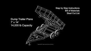 Dump Trailer Plans | 7' x 14' Hydraulic Dump Trailer - 14k Cap | Available Now!!  See Link Below