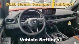 2026 Honda Passport TrailSport - Vehicle Settings