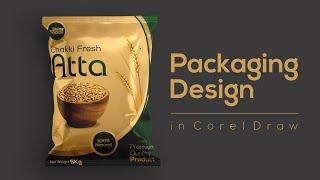 Food Pouch Packaging Design in Corel Draw | Packaging Design Tutorial In Hindi | Mrunal Design's