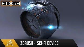 Zbrush 4R7 Tutorial - Hard Surface Techniques - Sci-Fi Device