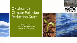 Oklahoma Climate Pollution Reduction Grant (CPRGOK) August 30, 2023 Informational Public Meeting