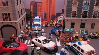 POLIZEI vs. Autodiebe : Stadt-Action ! Playmobil Stop-Motion !