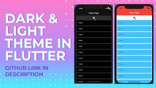 Dark & Light Theme Toggle in Flutter | Flutter Theme change