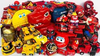 Full TRANSFORMERS Yellow & Red Robot Tobot Car Combine: Leader OPTIMUS PRIME Rescue Dinosaur in Cave