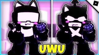 How to get "UWU" BADGE + CAT TANKMAN AND CAT STEVE MORPHS in FNF ROLEPLAY - ROBLOX