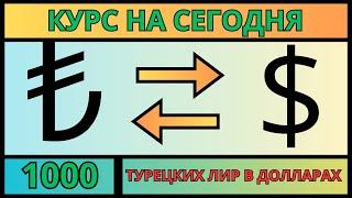 1000 турецких лир в долларах / Курс турецкой лиры в долларах на сегодня 2024