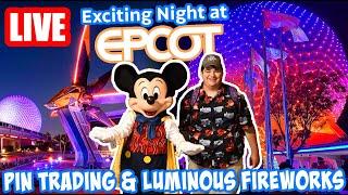 Live: Extended Evening Hours at EPCOT! -  Rides & Luminous Fireworks - Disney World Livestream