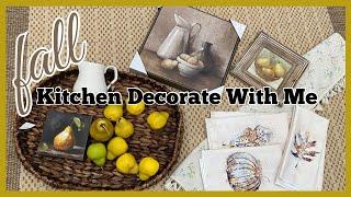 KITCHEN FALL DECOR 2024 | NEUTRAL DECORATING FOR FALL | COTTAGE ORGANIC | DECORATE WITH ME