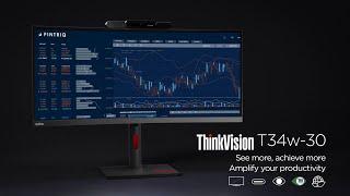 Lenovo ThinkVision T34w-30 Monitor: See more, achieve more.