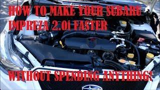 HOW TO MAKE YOUR SUBARU IMPREZA 2 0i FASTER WITHOUT SPENDING ANY MONEY