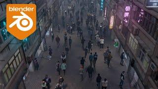 Blender Crowd Simulation Addon | Procedural Crowds