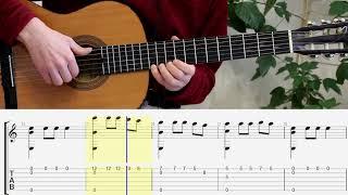 Щедрик (Carol of the Bells). Guitar. Tabs. Notes