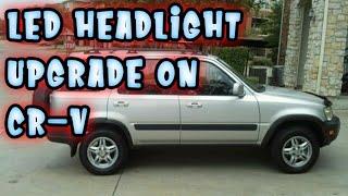 97-2001 honda crv LED led head lights upgrade (how to install led lights on honda cr-v) rd1 b20b