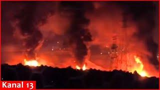 Footage purportedly showing powerful explosions following US bombers’ strikes on Iran