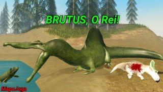 BRUTUS! O Spino Cruel! Caçador Implacável! Tomando o Lago! - Dinosaur World Mobile/ROBLOX.