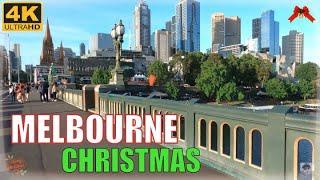 MELBOURNE CITY CENTRE TOUR CHRISTMAS 2019  MELBOURNE AUSTRALIA 4K