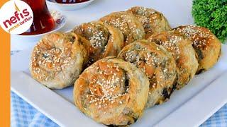 Turkish Rose Börek Recipe | How to Make Rolled Spinach Borek | Rose-Shaped Pastry