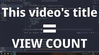 Autoupdating video title like Tom Scott's (Views: 11356, Likes: 1043)