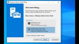 Windows Admin Center Installation and Configuration Windows 10 - 2020