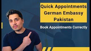 How To Get Quick Appointment for German Embassy Islamabad | Book Appointment Correctly