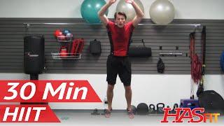 Ultimate Warrior 30 Minute HIIT Workout w/ Plyometrics Strength Cardio Abs & MMA