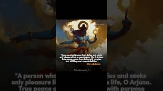 True Peace Through Duty Bhagavad Gita #shorts #BhagavadGita #quotes   #purpose #InnerPeace #krishna