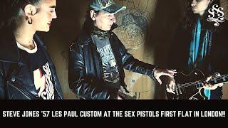 STEVE JONES '57 LES PAUL CUSTOM AT THE SEX PISTOLS FIRST FLAT IN LONDON!!