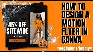 How to design a motion flyer using canva #canva #shopify #website