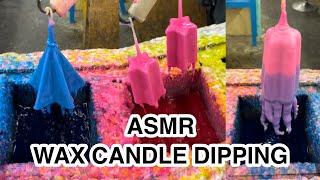 oddly satisfying wax dipping | candle making