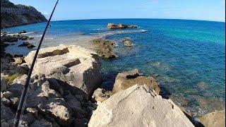 Light Rock Fishing On Mediterranean Cliff - Painted Comber Everywhere