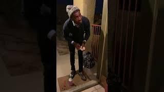 Funny Salesman Kenny Brooks Selling Door to Door with Pink Miracle Shoe Cleaner