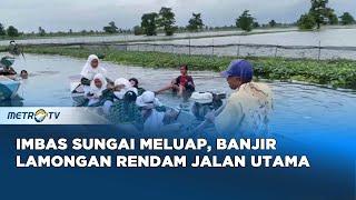 Banjir Lamongan, Ratusan Hektar Tambak Terendam