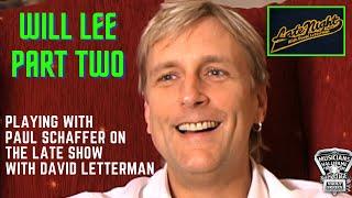 Will Lee talks about playing with Paul Shaffer on The Late Show with David Letterman